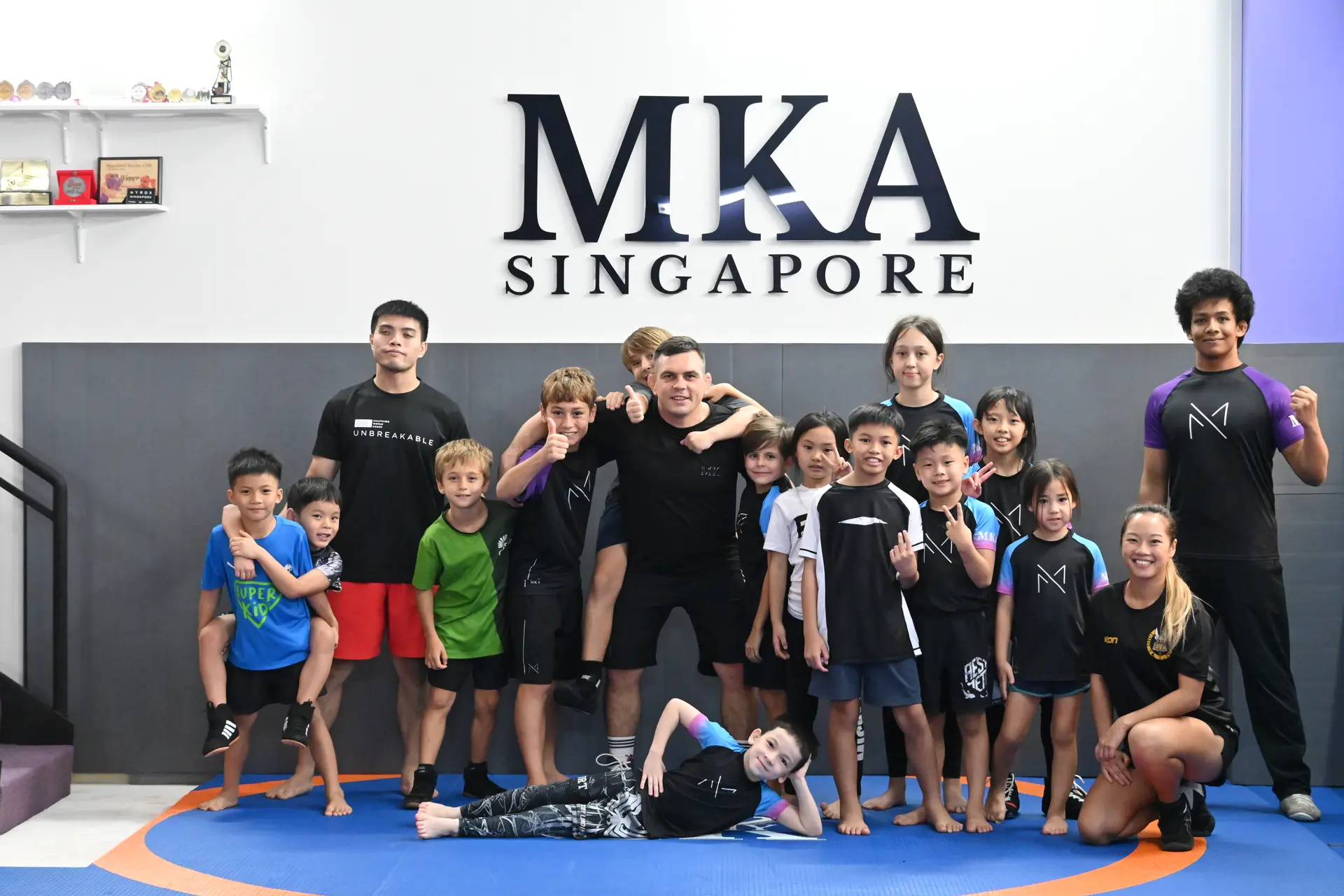 Kids team photo at Mamba Kotov Academy